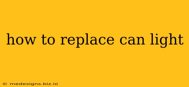 how to replace can light