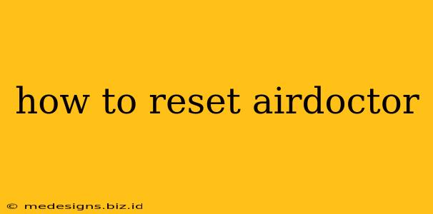 how to reset airdoctor