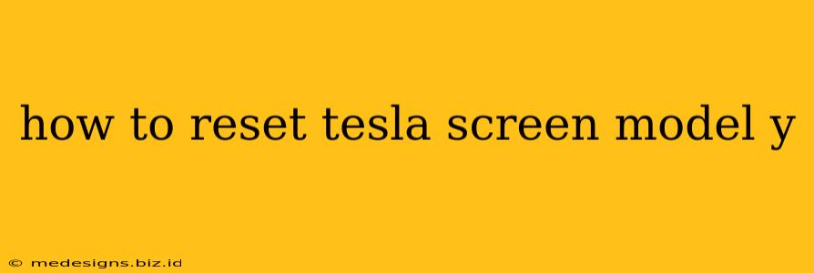 how to reset tesla screen model y