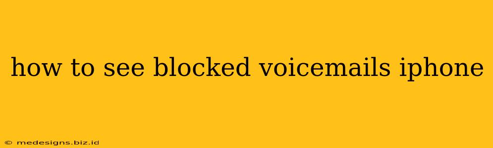 how to see blocked voicemails iphone