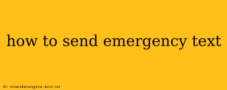 how to send emergency text