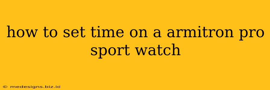 how to set time on a armitron pro sport watch