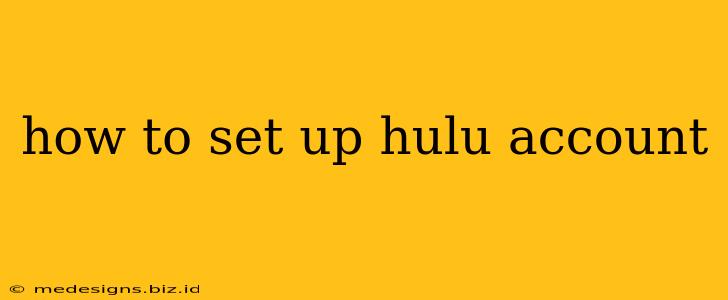 how to set up hulu account