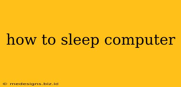 how to sleep computer