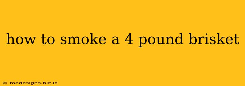 how to smoke a 4 pound brisket