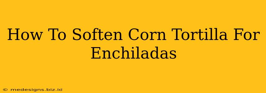How To Soften Corn Tortilla For Enchiladas