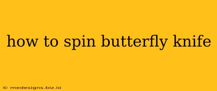 how to spin butterfly knife