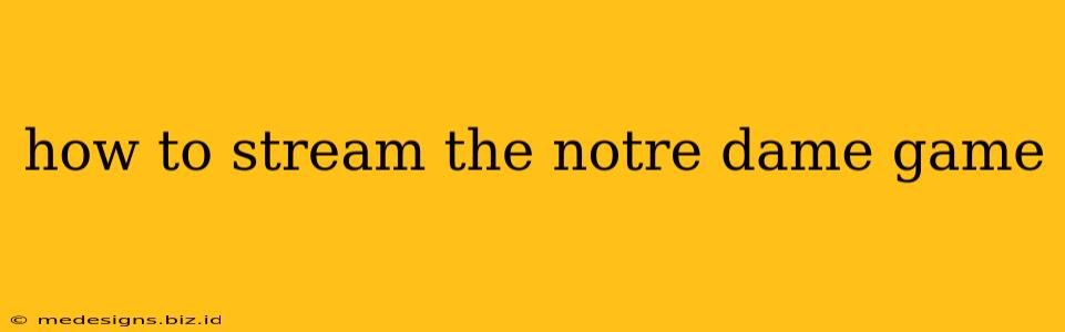 how to stream the notre dame game