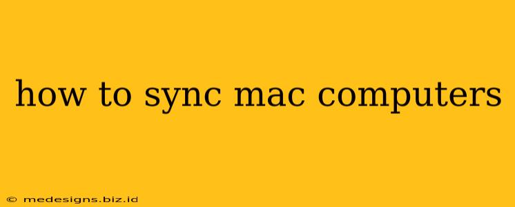 how to sync mac computers