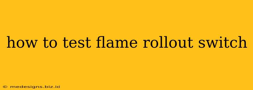 how to test flame rollout switch