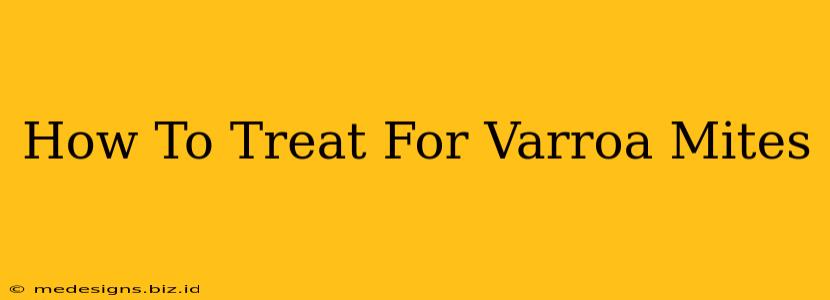 How To Treat For Varroa Mites