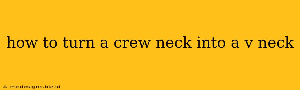 how to turn a crew neck into a v neck
