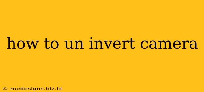 how to un invert camera