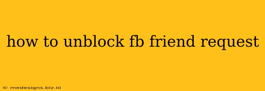 how to unblock fb friend request