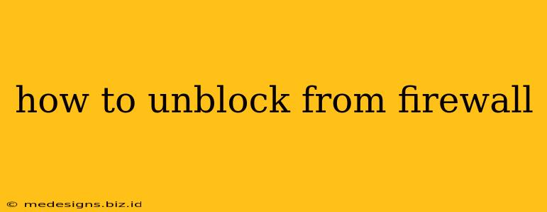 how to unblock from firewall