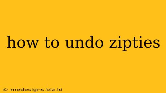 how to undo zipties