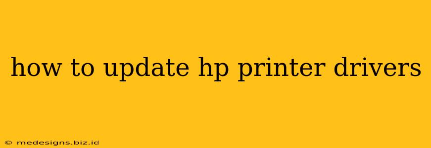 how to update hp printer drivers