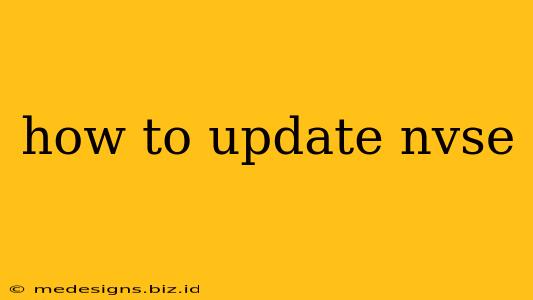 how to update nvse