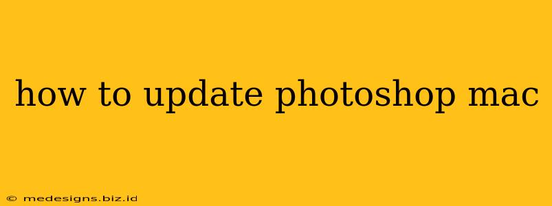 how to update photoshop mac