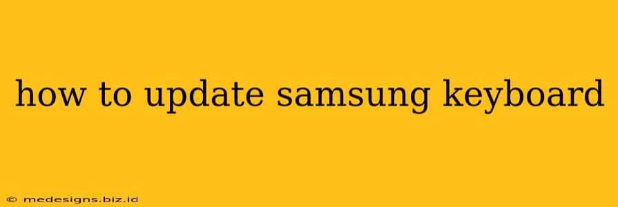 how to update samsung keyboard