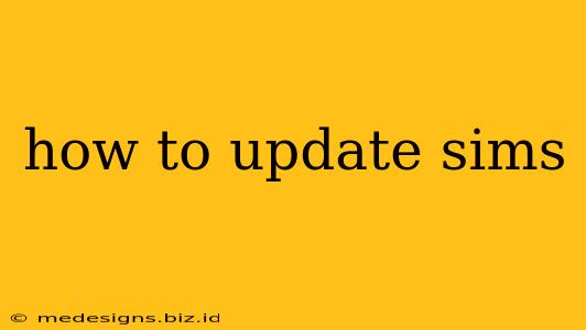 how to update sims