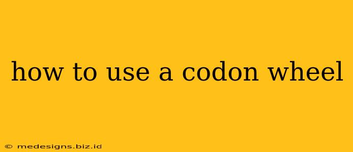 how to use a codon wheel