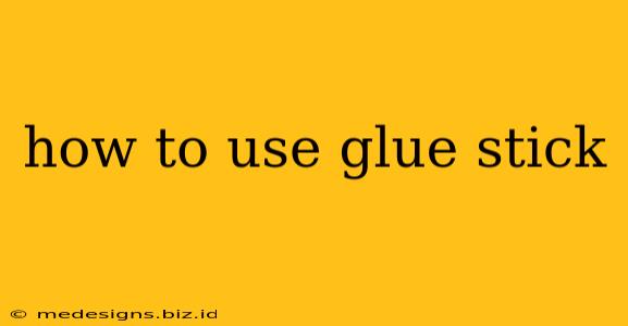 how to use glue stick