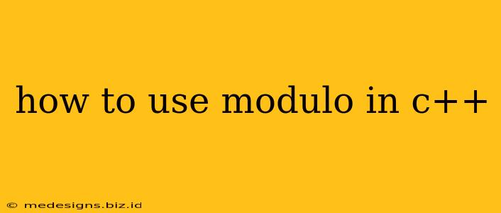 how to use modulo in c++