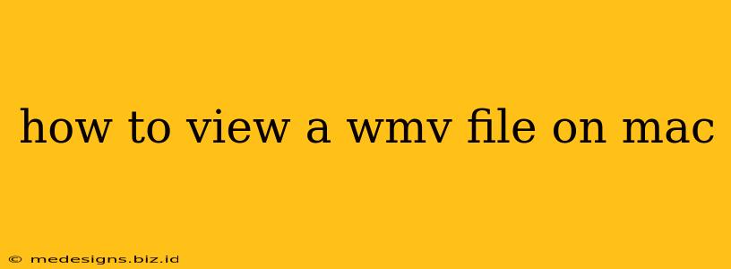 how to view a wmv file on mac