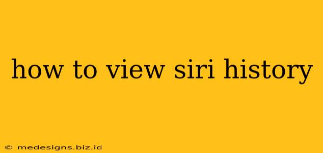 how to view siri history