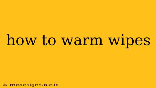 how to warm wipes