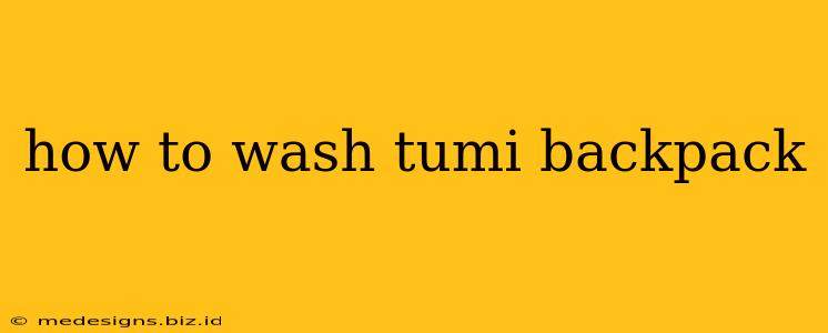 how to wash tumi backpack