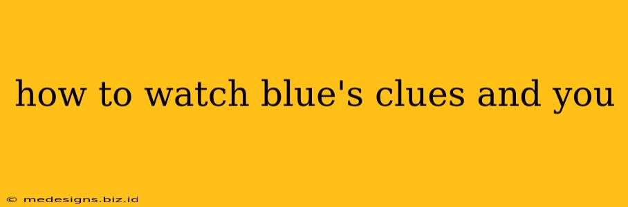 how to watch blue's clues and you