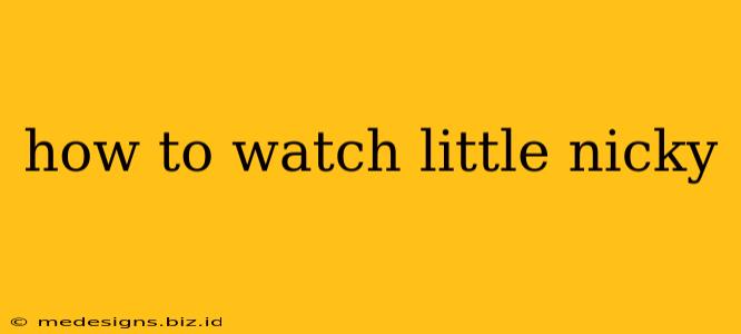 how to watch little nicky