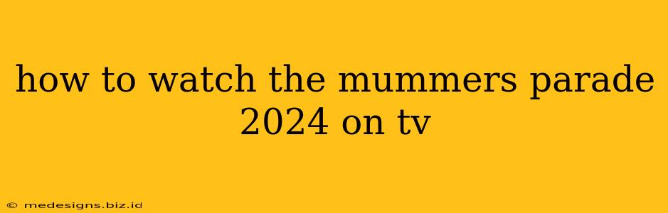 how to watch the mummers parade 2024 on tv