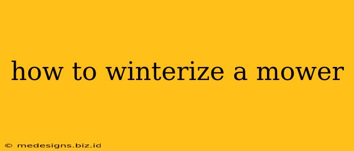 how to winterize a mower