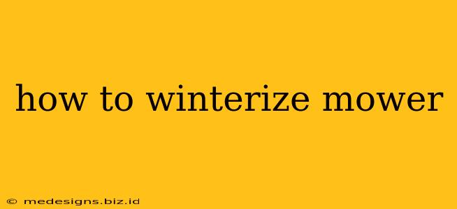 how to winterize mower
