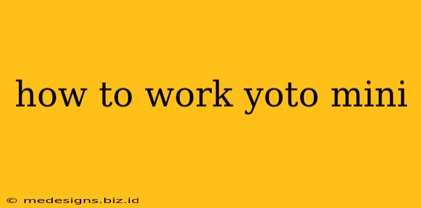 how to work yoto mini
