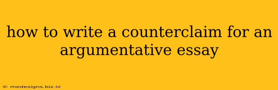 how to write a counterclaim for an argumentative essay