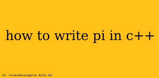 how to write pi in c++