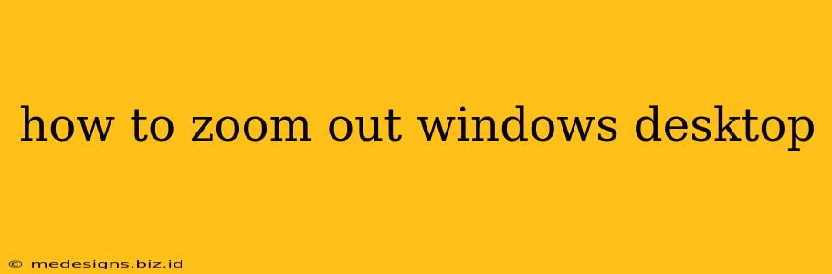 how to zoom out windows desktop