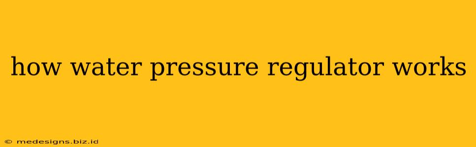 how water pressure regulator works