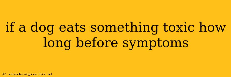 if a dog eats something toxic how long before symptoms