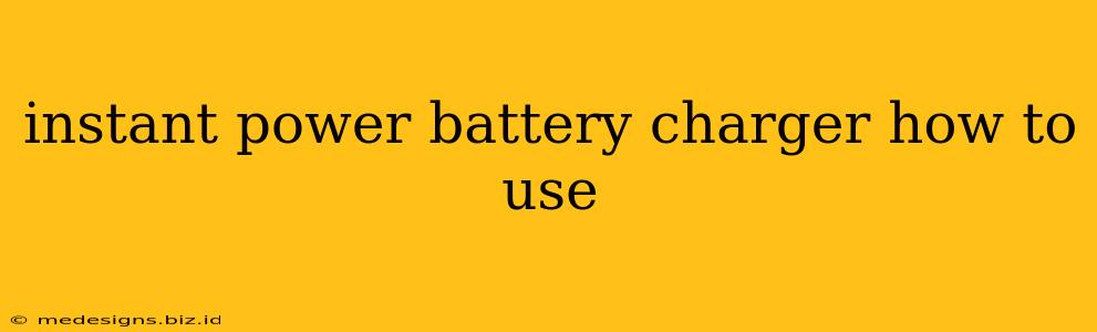 instant power battery charger how to use