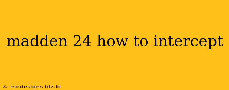 madden 24 how to intercept