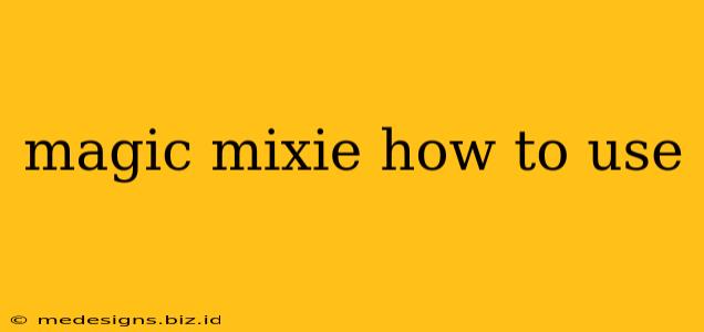 magic mixie how to use