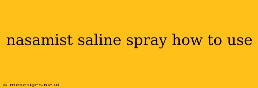 nasamist saline spray how to use