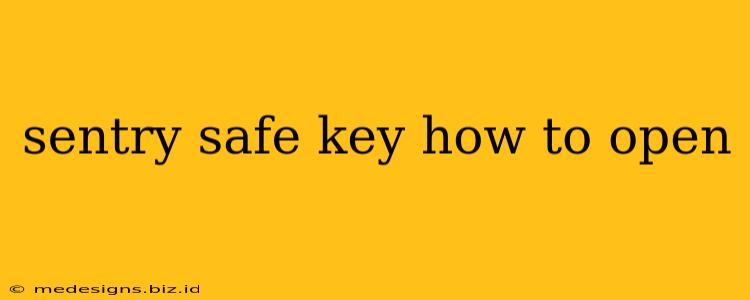 sentry safe key how to open