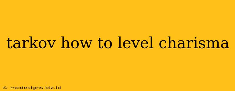 tarkov how to level charisma