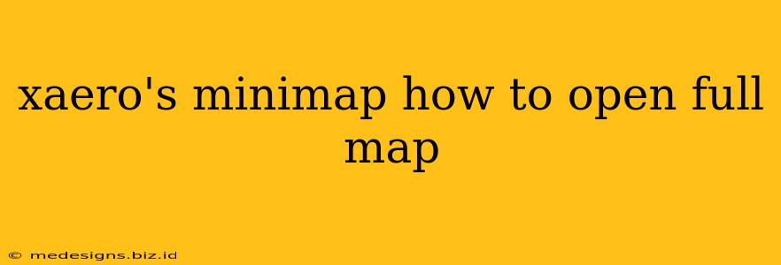 xaero's minimap how to open full map